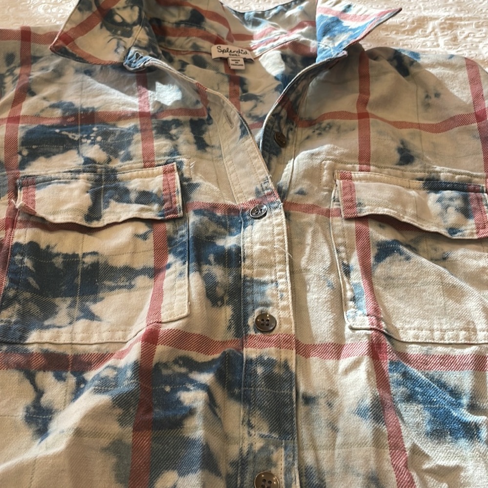 Splendid lightly worn cloud pattern button down - Picture 3 of 3
